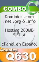 Combo C de hosting y dominio