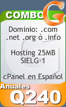 Combo G de hosting y dominio